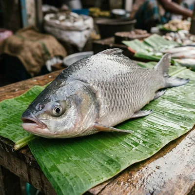 Fresh Sweetwater Katla fish (Gibelion catla)